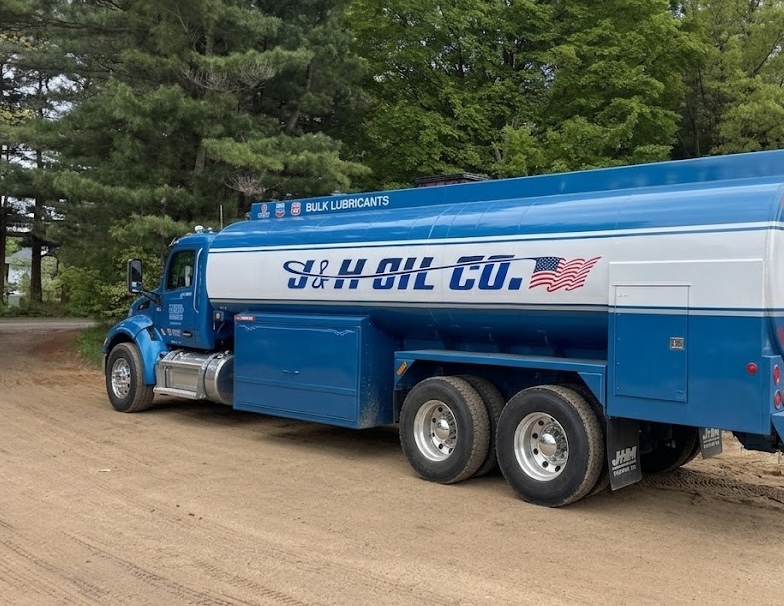 J & H Oil bulk lubricants delivery truck